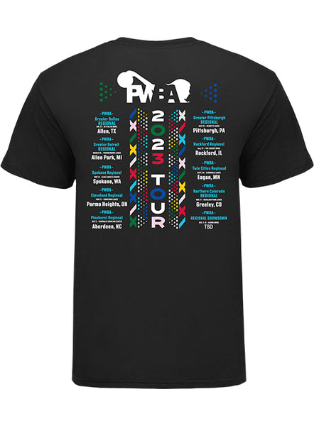 PWBA 2023 Regional Tour T-Shirt in Black - Back View