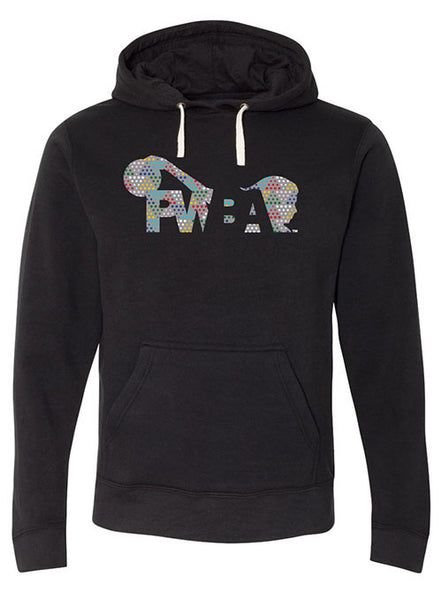PWBA Pin Pattern Sweatshirt in Black - Front View