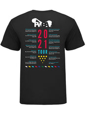 PWBA 2021 Tour T-shirt in Black - Back View