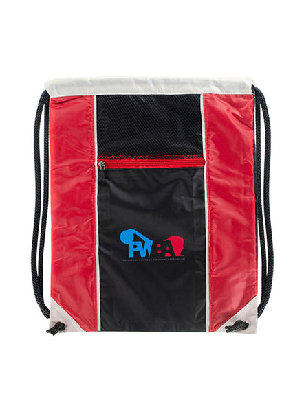 PWBA Cinch Bag in Red and Black